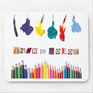 think in colour mouse pad