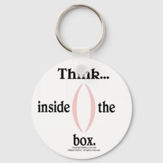 Think...inside the box. keychain