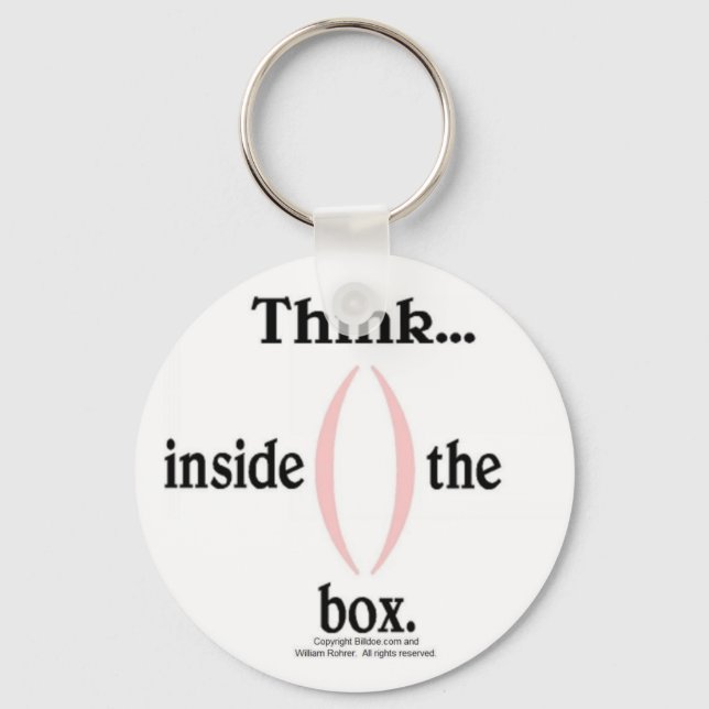 Think...inside the box. keychain (Front)