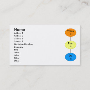 Think it, planit, do it, business card