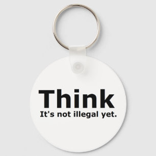 Think it's not illegal yet political gear keychain