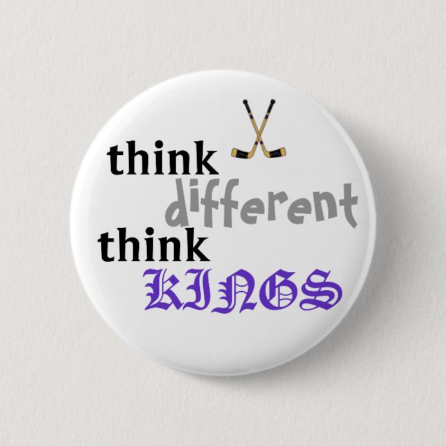 think kings 2 inch round button (Front)