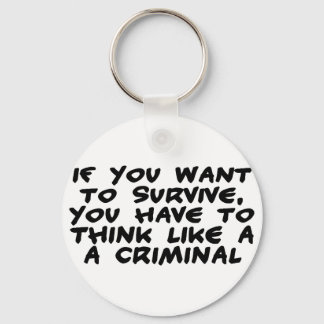 Think Like A Criminal Keychain