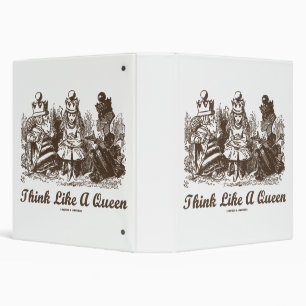 Think Like A Queen Wonderland Advice Alice Humour Binder