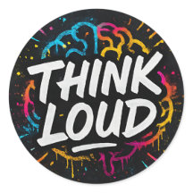Think Loud – Graffiti Brainpower Sticker