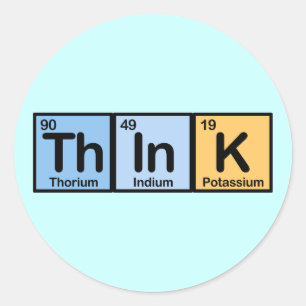 Think made of Elements Classic Round Sticker