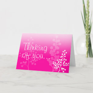 Think of you (Blank Inside) Thank You Card