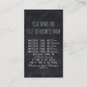Think on These Things Christian Bible Scripture Business Card