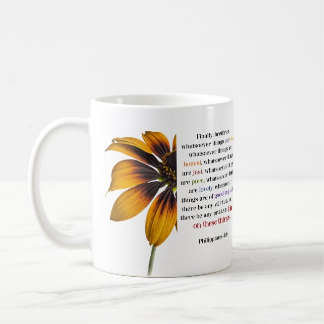 Think on These Things Coffee Mug (Left)