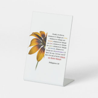 Think on These Things Pedestal Sign