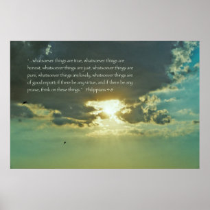 Think on these things poster - Version C