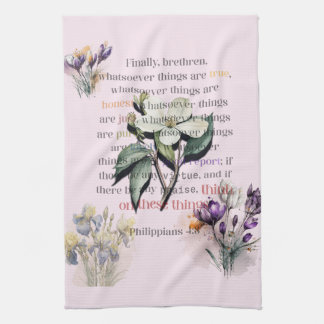 Think on These Things Scripture Kitchen Towel