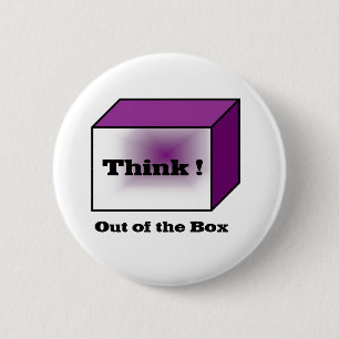 Think out of the Box 2 Inch Round Button