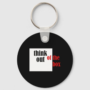 Think Out Of The Box Funny Design Keychain