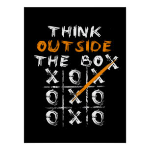 Think Out Side The Box Glossy Poster