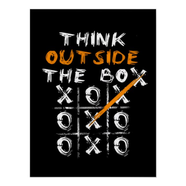 Think Out Side The Box Glossy Poster (Front)