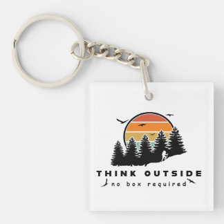 Think Outside No Box Required Keychain