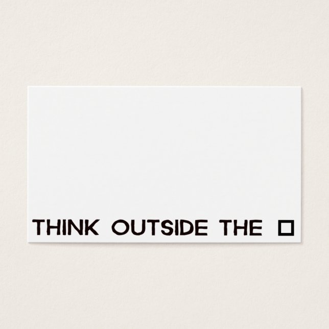 THINK OUTSIDE THE BOX (Front)