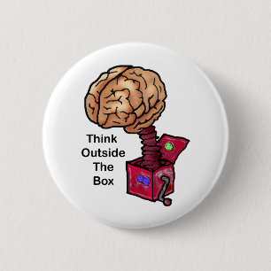 Think Outside the Box 2 Inch Round Button