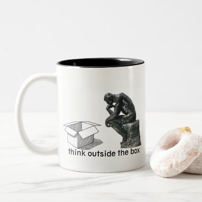 Think Outside The Box - A MisterP Mug (With Donut)