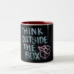 THINK OUTSIDE THE BOX - AWESOME SLOGAN MUG<br><div class="desc">THINK OUTSIDE THE BOX - AWESOME SLOGAN MUG - MOTIVATIONAL</div>