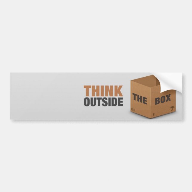 Think outside the Box Bumper Sticker (Front)