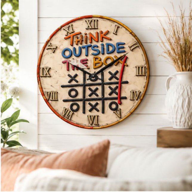Think Outside the Box Classroom Decor Large Clock (Creator Uploaded)