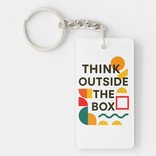Think Outside the Box – Creative Keychain (Front)