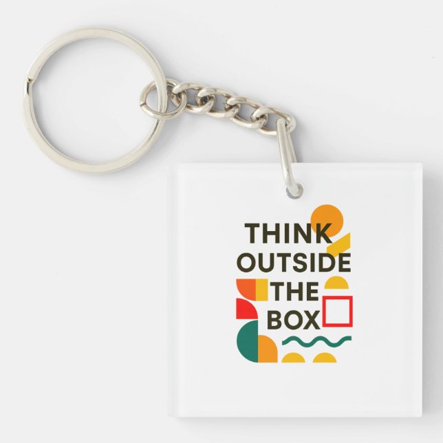 Think Outside the Box – Creative Keychain (Front)