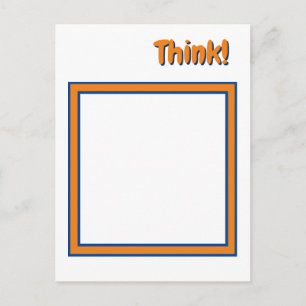 Think! Outside the Box (customisable) Postcard