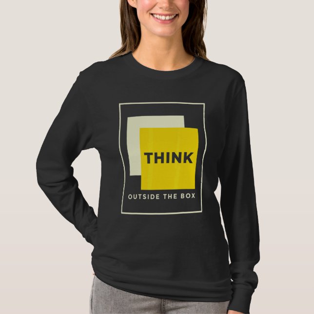 Think Outside The Box Genius Tee For Geeks Teacher (Front)