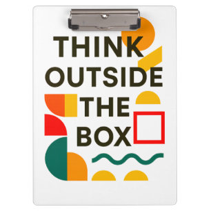Think Outside the Box – Inspirational Geometric Clipboard