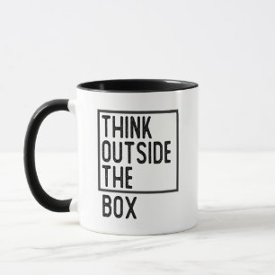 Think Outside The Box Inspirational Quote Mug