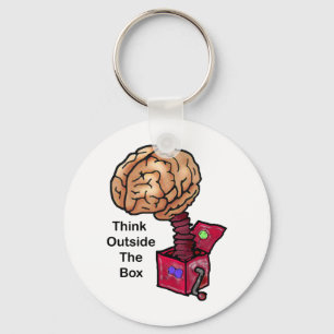 Think Outside the Box Keychain