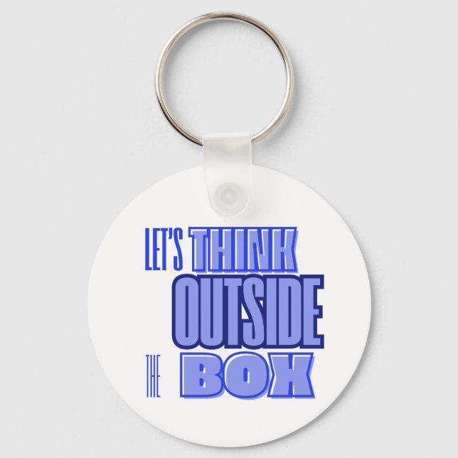 Think Outside the Box Keychain (Front)