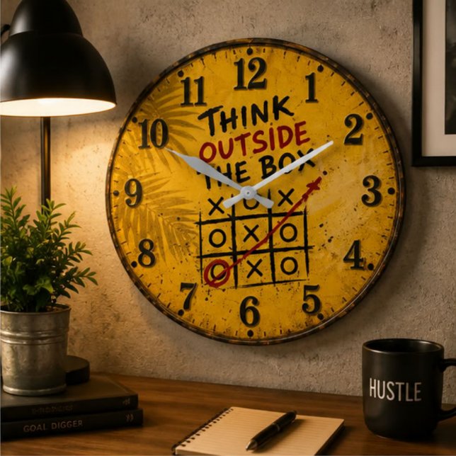 Think Outside the Box Motivational Office Decor Large Clock (Creator Uploaded)