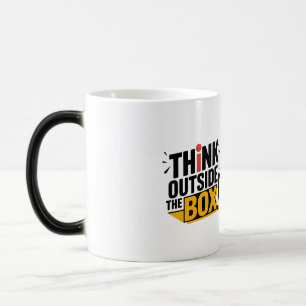 Think outside the box-motivational quote magic mug