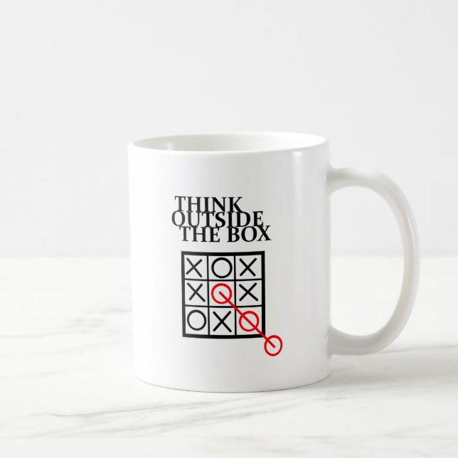 Think Outside the Box - Noughts and Crosses Coffee Mug (Right)