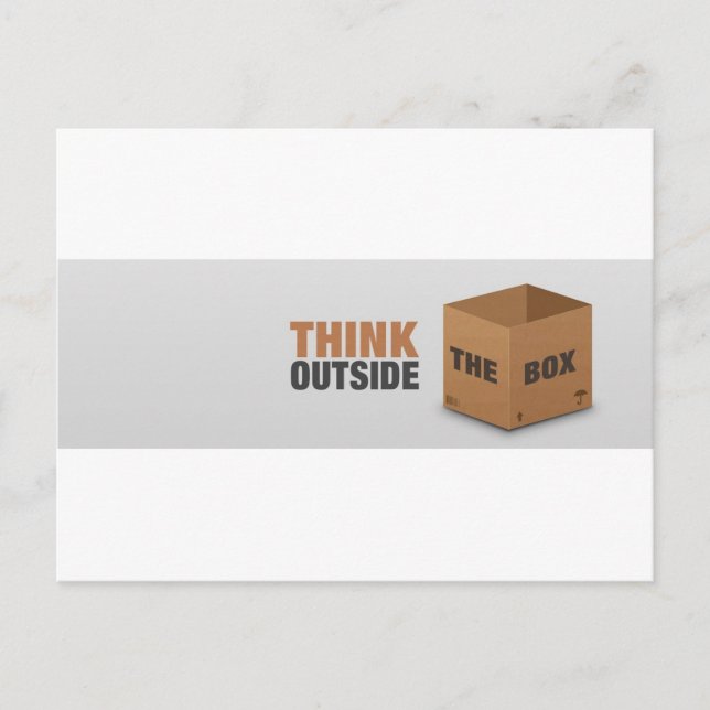 Think outside the Box Postcard (Front)