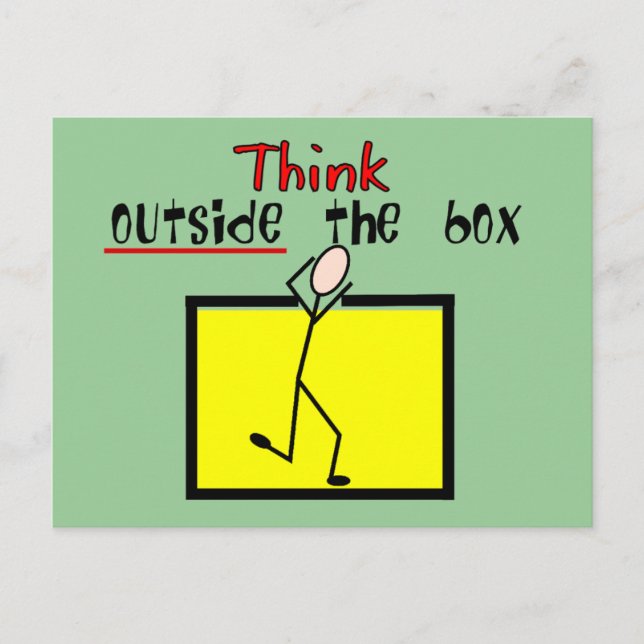 Think Outside the Box Postcard (Front)