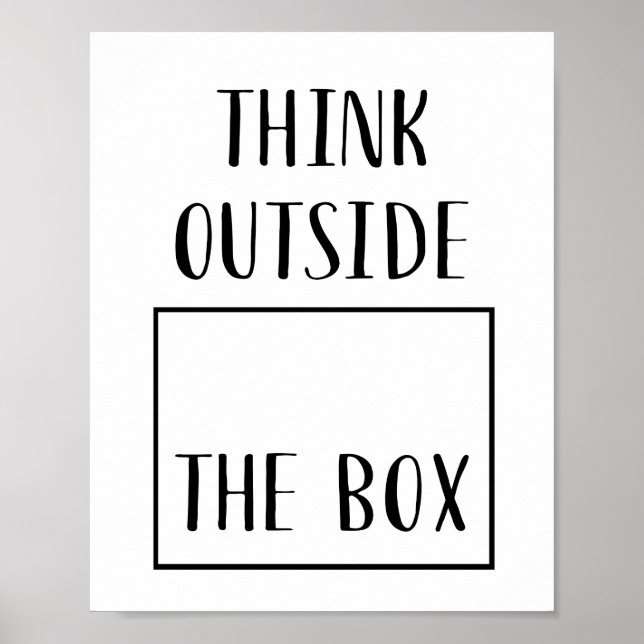 Think Outside The Box Poster (Front)