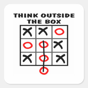 Think Outside The Box Square Sticker