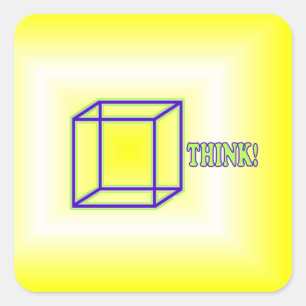 Think Outside the Box! Square Sticker