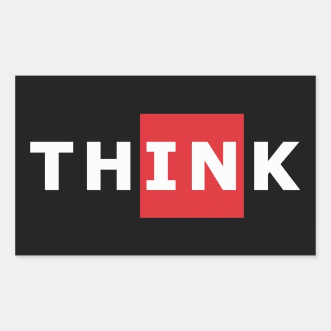 Think outside the box sticker (Front)