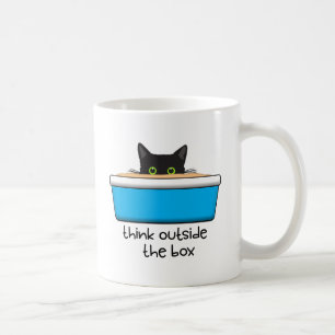Think outside the box.  The litter box, that is. Coffee Mug