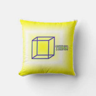 Think Outside the Box! Throw Pillow