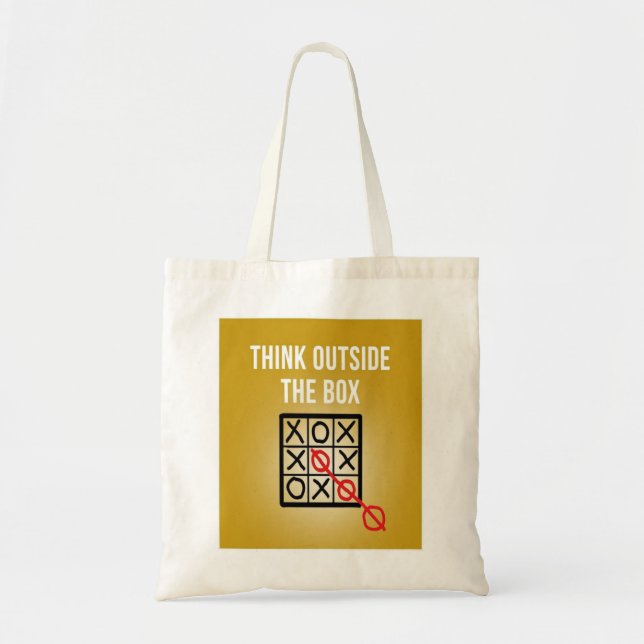 Think Outside the Box Tote Bag (Front)