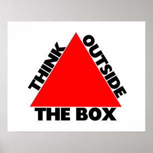Think Outside The Box With Triangle Poster