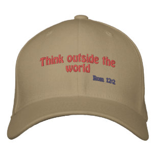 Think outside the world Customize it Embroidered Hat