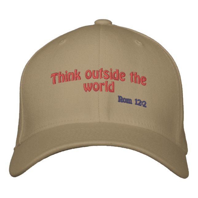 Think outside the world Customize it Embroidered Hat (Front)